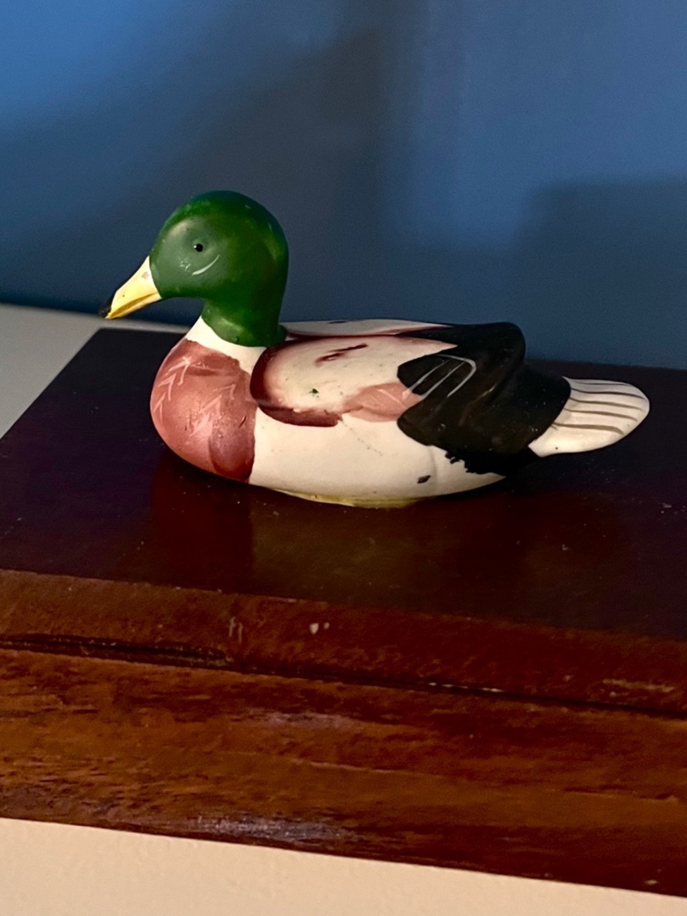 Mallard Duck - Playing Cards - Wooden Hinged Box from the 70’s